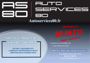 Vidange moteur complète à 89€ TTC à Amiens